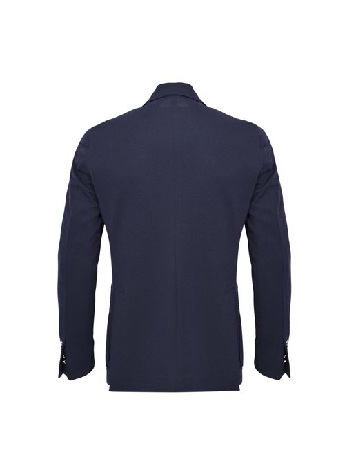 Giacca monopetto in tessuto stretch Blu navy DANIELE ALESSANDRINI | DUGM0005 PL02177000